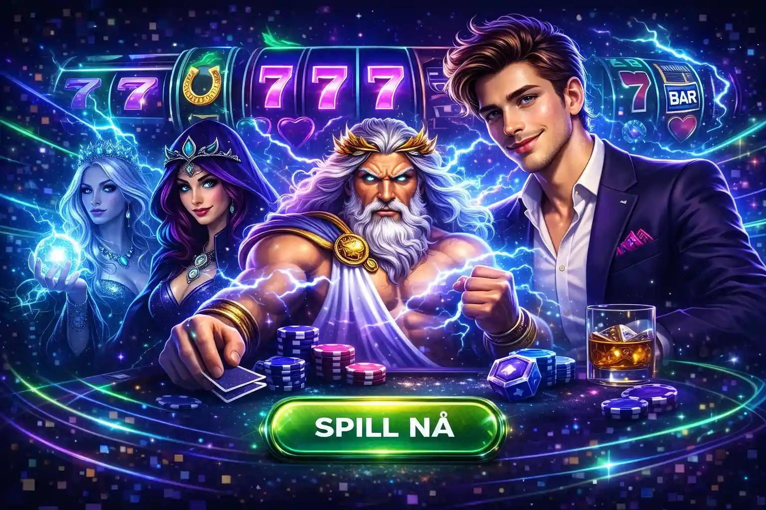 Et stilig par som nyter spenningen ved kortspill og drinker på casinoet